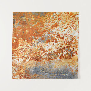 Roestig zink: grunge textuur achtergrond. wandkleed