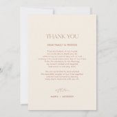 Roestige aardse woestijn foto trouwdag dankjewel k bedankkaart (Achterkant)