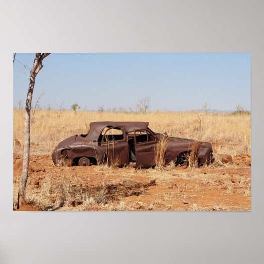 Roestige Auto Poster (Voorkant)