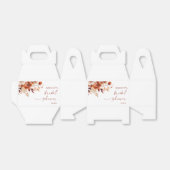 Roestige Burgundy Bruine Bloemige Bloem Bruidsfees Bedankdoosjes (Uitgevouwen)