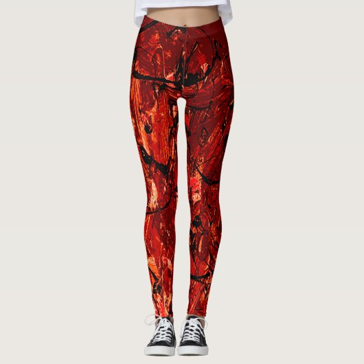 Roestige chaos leggings (Voorkant)