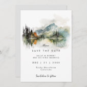 roestige herfst berg bruiloft save the date kaart (Voorkant / Achterkant)