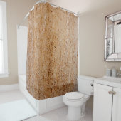 Roestige ijzeren muur, textuurdetail. douchegordijn (In situ)