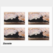 Roestige junkpijp getextureerde roest rechthoekige sticker (Vel)