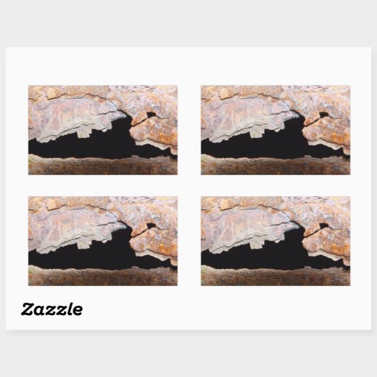 Roestige junkpijp getextureerde roest rechthoekige sticker (Vel)