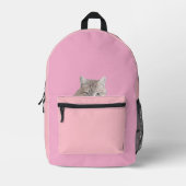 Roestige Kat Roze Rugzak (Voorkant)
