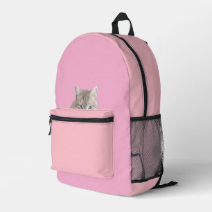 Roestige Kat Roze Rugzak