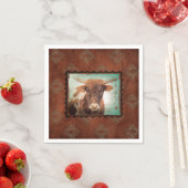 ROESTIGE LONGHORN COCKTAIL NAPKINS SET VAN 50 SERVET (Insitu)