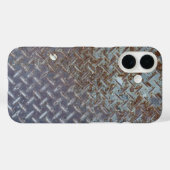 Roestige metalen diamantplaat Case-Mate iPhone case (Achterkant (horizontaal))