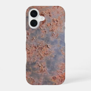 Roestige metalen telefoonhoes iPhone 16 hoesje
