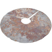 Roestige metalen textuur achtergrond kerstboom rok (Gekanteld)