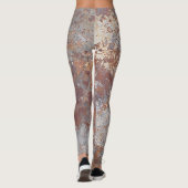Roestige metalen textuur achtergrond leggings (Achterkant)