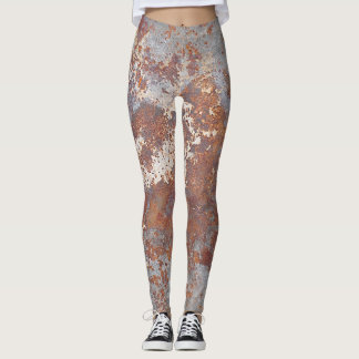 Roestige metalen textuur achtergrond leggings