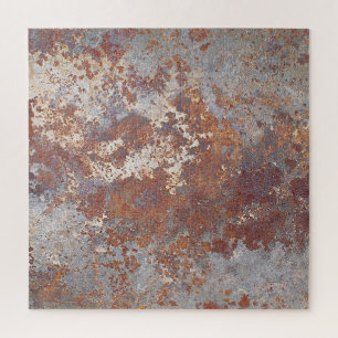 Roestige metalen textuur achtergrond legpuzzel