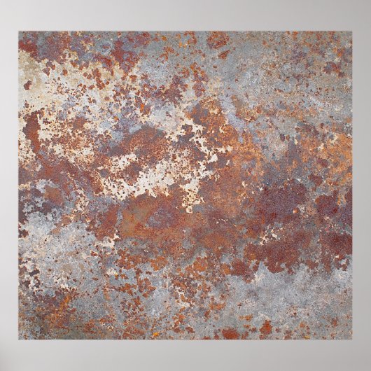 Roestige metalen textuur achtergrond poster (Voorkant)