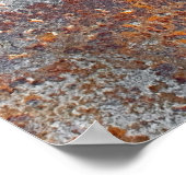 Roestige metalen textuur achtergrond poster (Hoek)