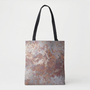 Roestige metalen textuur achtergrond tote bag