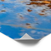 Roestige metalen textuur, blauwe krassende achterg poster (Hoek)