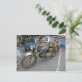 Roestige Motorfiets Briefkaart (Staand voorkant)