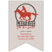 Roestige Rode Laatste Rit Voor De Bruid Vlaggetjes (Eerste vlag)