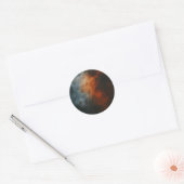 Roestige Ruimtes Ronde Sticker (Envelop)