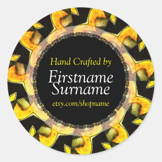 Roestige Schroeven Wervelend Handgemaakt door Labe Ronde Sticker (Voorkant)