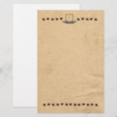 Roestige sterren en kaarsen stationery briefpapier (Voorkant / Achterkant)