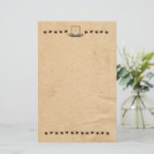 Roestige sterren en kaarsen stationery briefpapier (Staand voorkant)