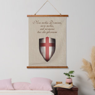 Roestige Tempelier Schild Hangen Tapijt Hangend Wandkleed