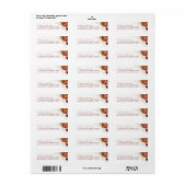 Roestige Terracotta Bloemen en Pampas Gras Herfst Etiket (Full Sheet)