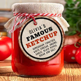 Roestige tomatenketchup label