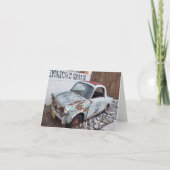 Roestige vintage auto blanco notitiekaart (Voorkant)