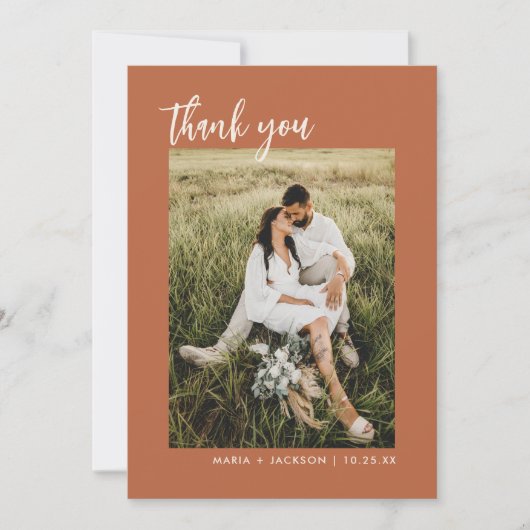 Roestige woestijn foto trouw dankkaarten bedankkaart (Voorkant)