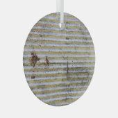 Roestige zinktextuur,  grunge achtergrond. glas ornament (Voorkant Rechts)