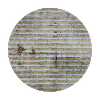 Roestige zinktextuur, grunge achtergrond. snijplank