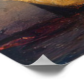 Roestkasteel, kasteel in de Sterrennacht, retrofle Poster (Hoek)