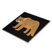 roestkatkeramische tegel tegeltje (Zijkant)