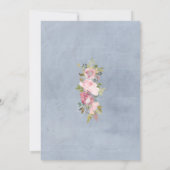 roestkleurig burgundy floral baby shower-uitnodigi (Achterkant)