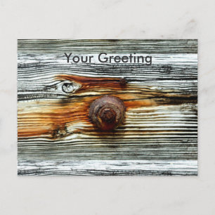 roestkleurig driftwood grijs dok briefkaart