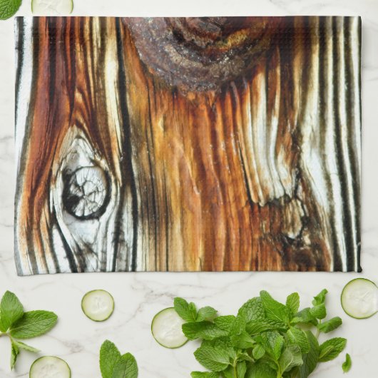 roestkleurig driftwood theedoek (Gevouwen)