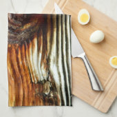 roestkleurig driftwood theedoek (Quarter Fold)