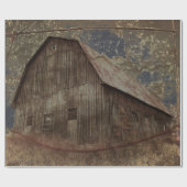  roestkleurige donkergrijze Tan Sky Barn Textuur Cadeaupapier (Vlak)
