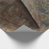  roestkleurige donkergrijze Tan Sky Barn Textuur Cadeaupapier (Hoek)