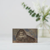 roestkleurige donkergrijze Tan Sky Barn Textuur Visitekaartje (Staand voorkant)