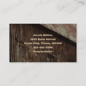 roestkleurige donkergrijze Tan Sky Barn Textuur Visitekaartje (Achterkant)