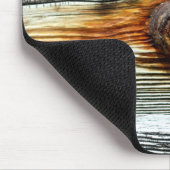 roestkleurige driftwood planken muismat (Hoek)