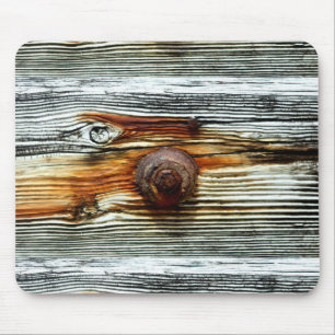 roestkleurige driftwood planken muismat