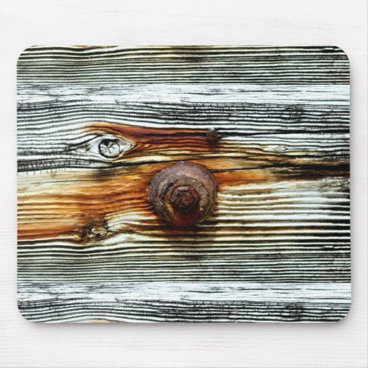 roestkleurige driftwood planken muismat (Voorkant)