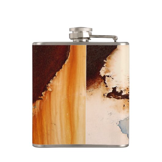 -roestkunstwerk — uniek heupfles (Achterkant)