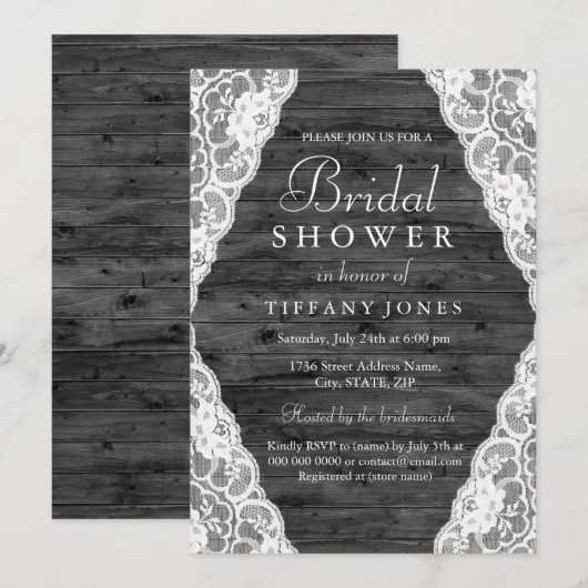  Roestland — Uitnodiging voor een bridale douche (Voorkant / Achterkant)